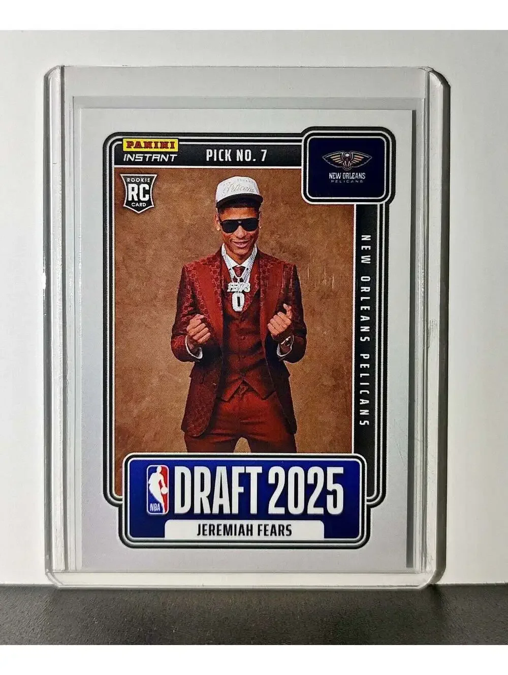 Jeremiah Fears Rookie 2025-26 Panini NBA #7 Draft Night New Orleans Pelicans
